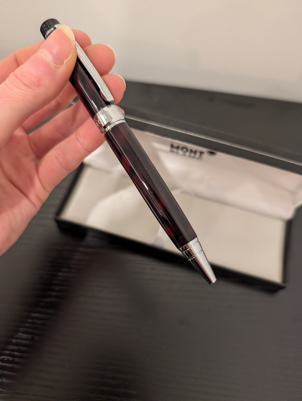 Montblanc Pen Marble Ballpoint Pen in Original Box - Picture 7 of 12